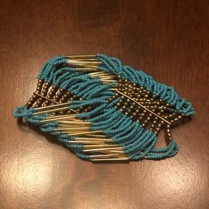 Bronze/Turquoise beaded bracelet